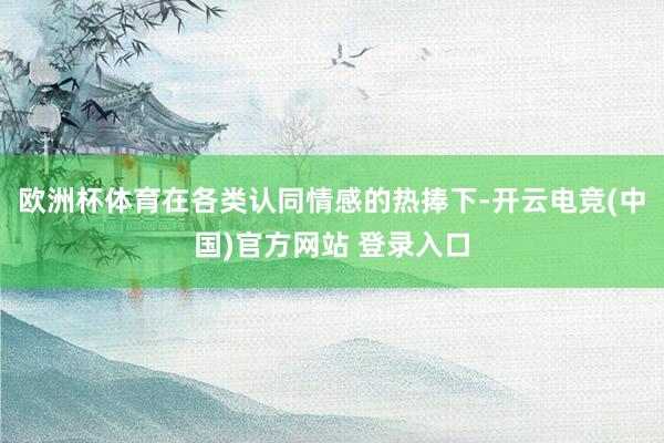 欧洲杯体育在各类认同情感的热捧下-开云电竞(中国)官方网站 登录入口