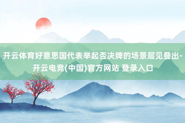 开云体育好意思国代表举起否决牌的场景层见叠出-开云电竞(中国)官方网站 登录入口