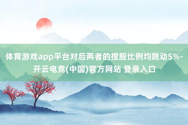 体育游戏app平台对后两者的捏股比例均跳动5%-开云电竞(中国)官方网站 登录入口