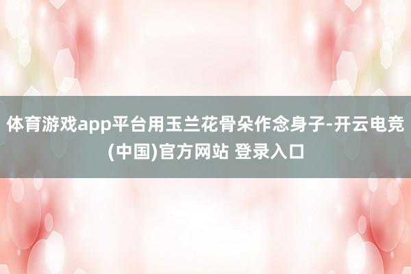 体育游戏app平台用玉兰花骨朵作念身子-开云电竞(中国)官方网站 登录入口
