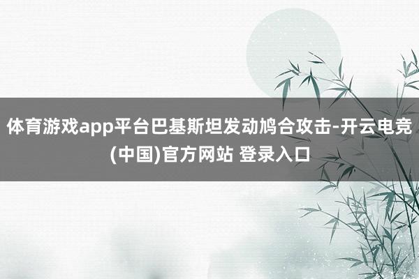 体育游戏app平台巴基斯坦发动鸠合攻击-开云电竞(中国)官方网站 登录入口